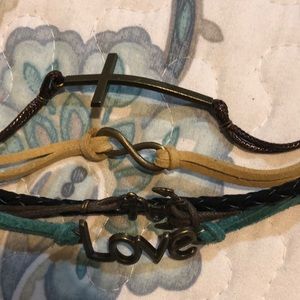 Infinity, Cross, Love, Anchor Bracelet